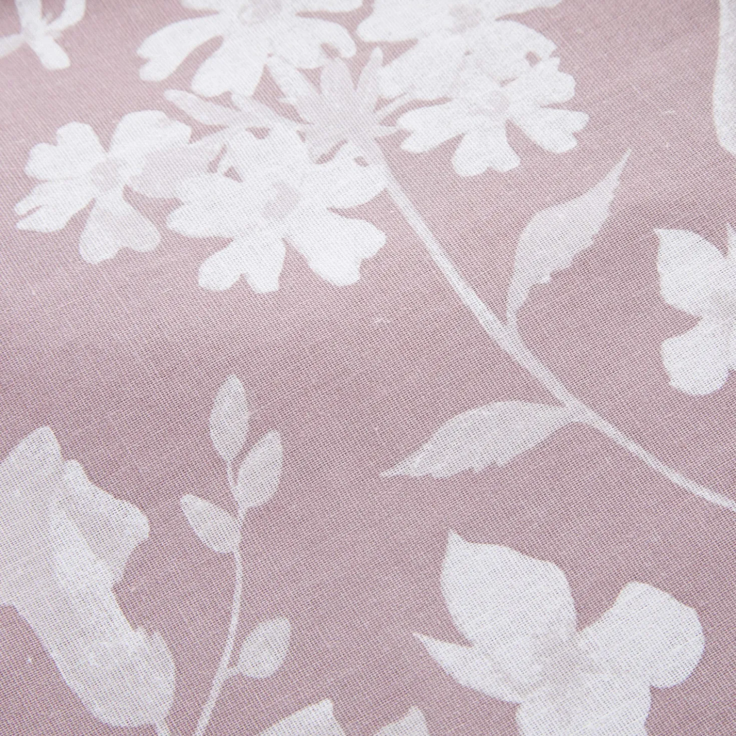 Completo letto singolo cotone fiori malva
