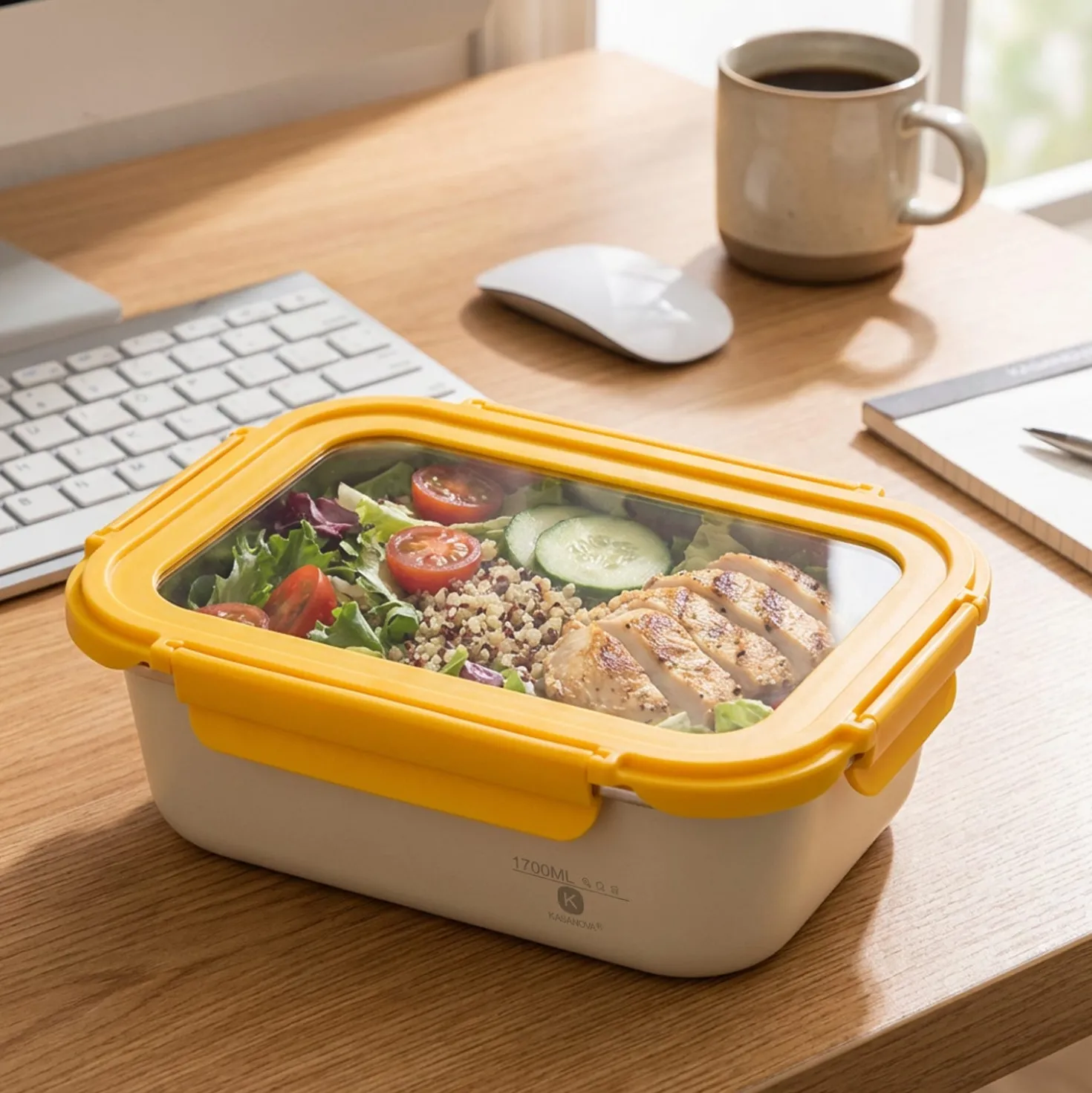 Contenitore alimentare 1,7 L acciaio inox giallo