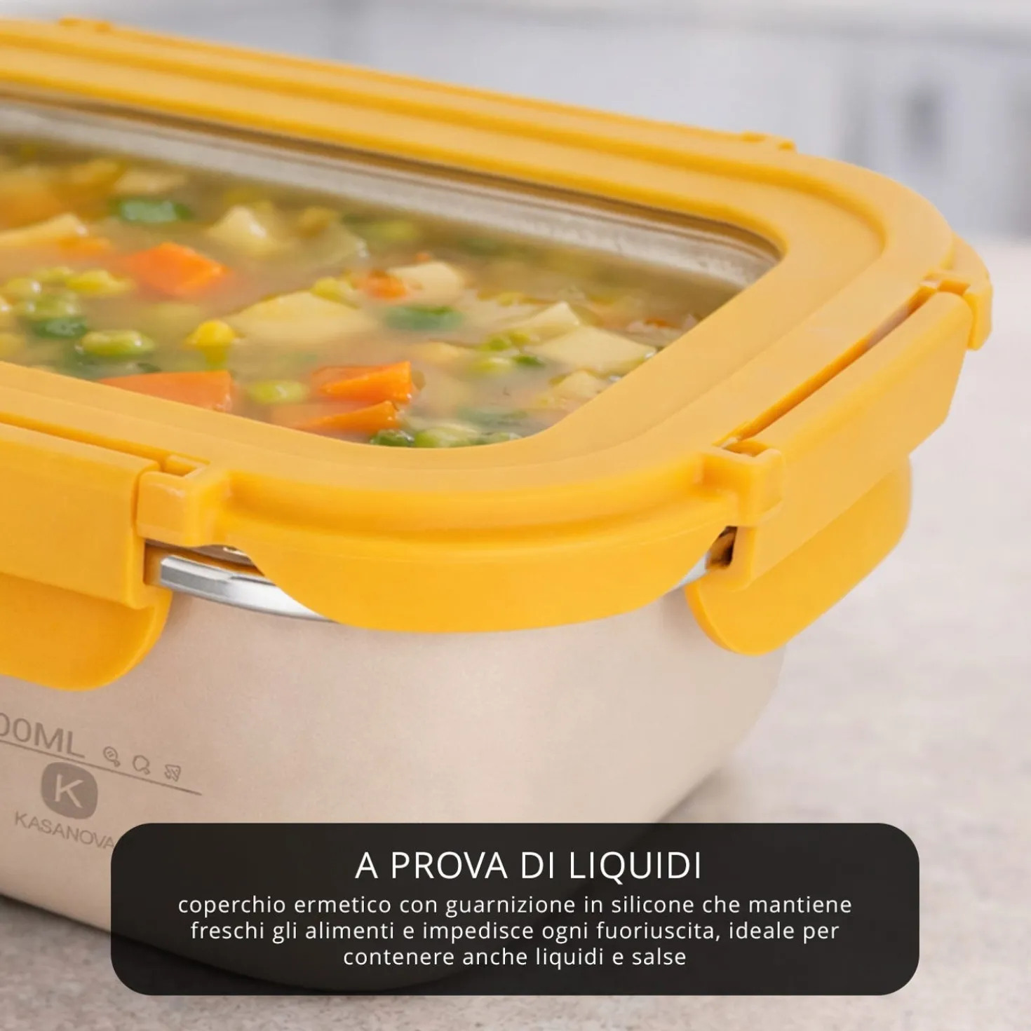 Contenitore alimentare 1,7 L acciaio inox giallo