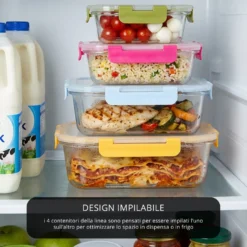 Contenitore alimentare 1,52 L vetro giallo