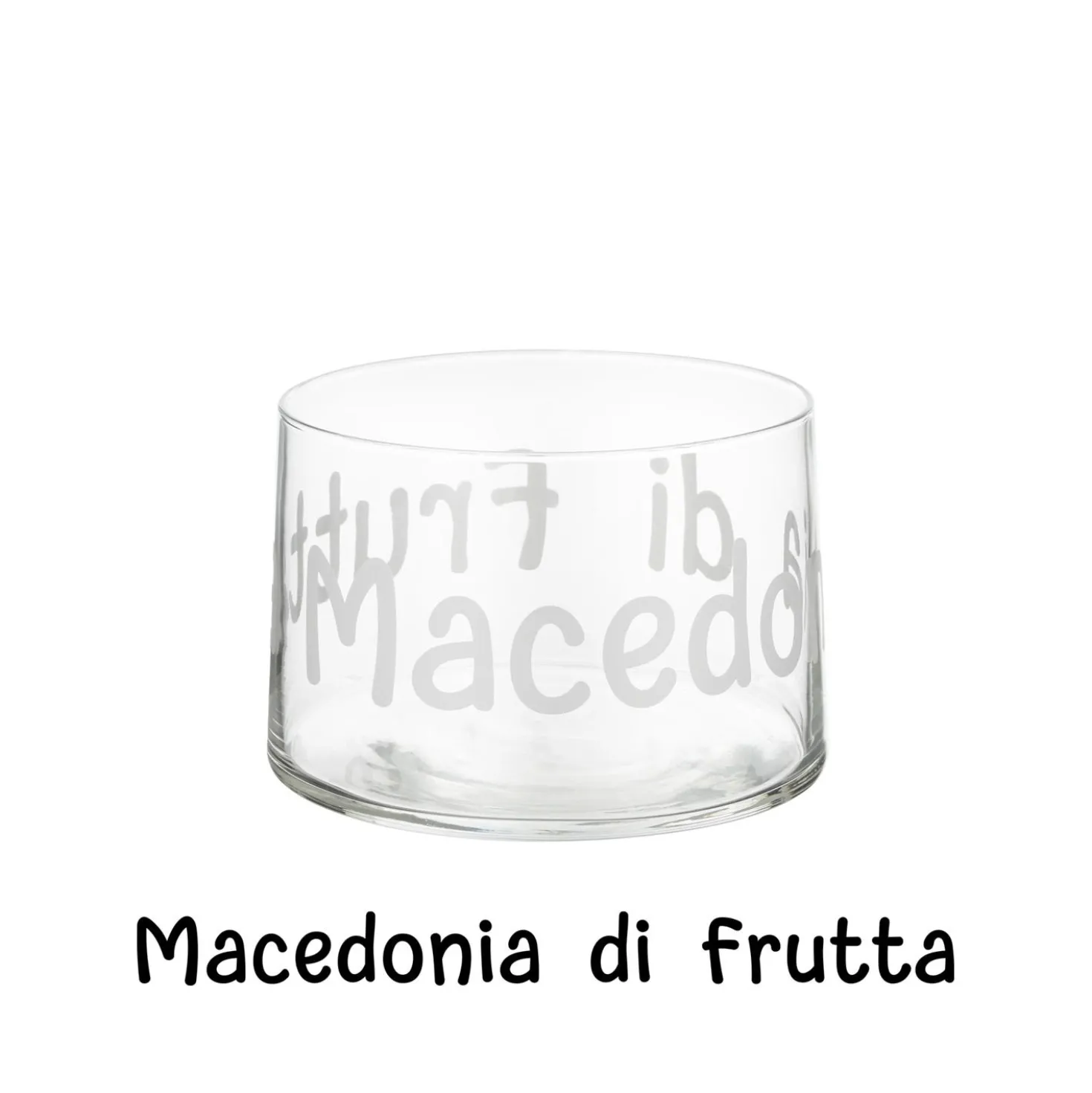 Coppetta vetro scritta Macedonia 460 ml