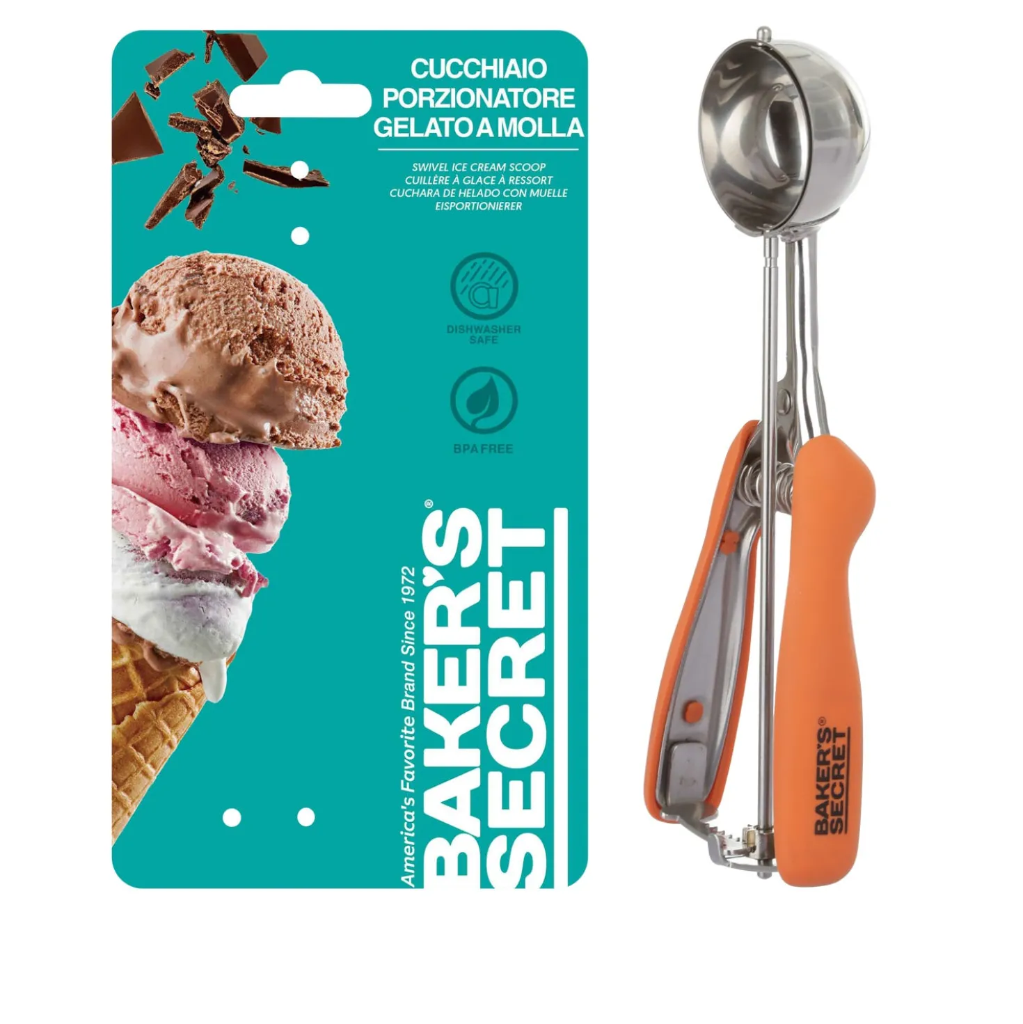 Cucchiaio porzionatore gelato a molla Baker's Secret