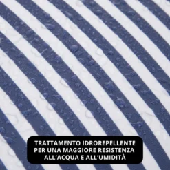 Cuscino arredo idrorepellente 30x30 cm righe blu