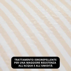 Cuscino arredo idrorepellente 30x50 cm righe beige