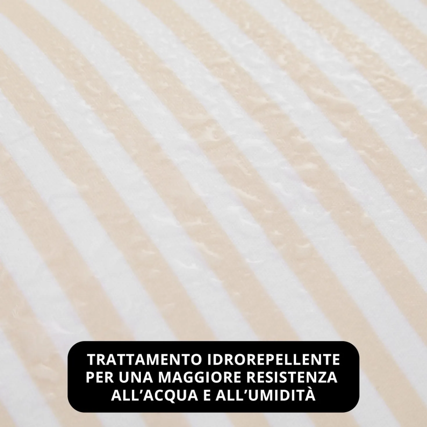 Cuscino arredo idrorepellente 30x50 cm righe beige
