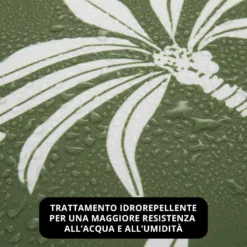 Cuscino arredo idrorepellente 50x50 cm palme verde