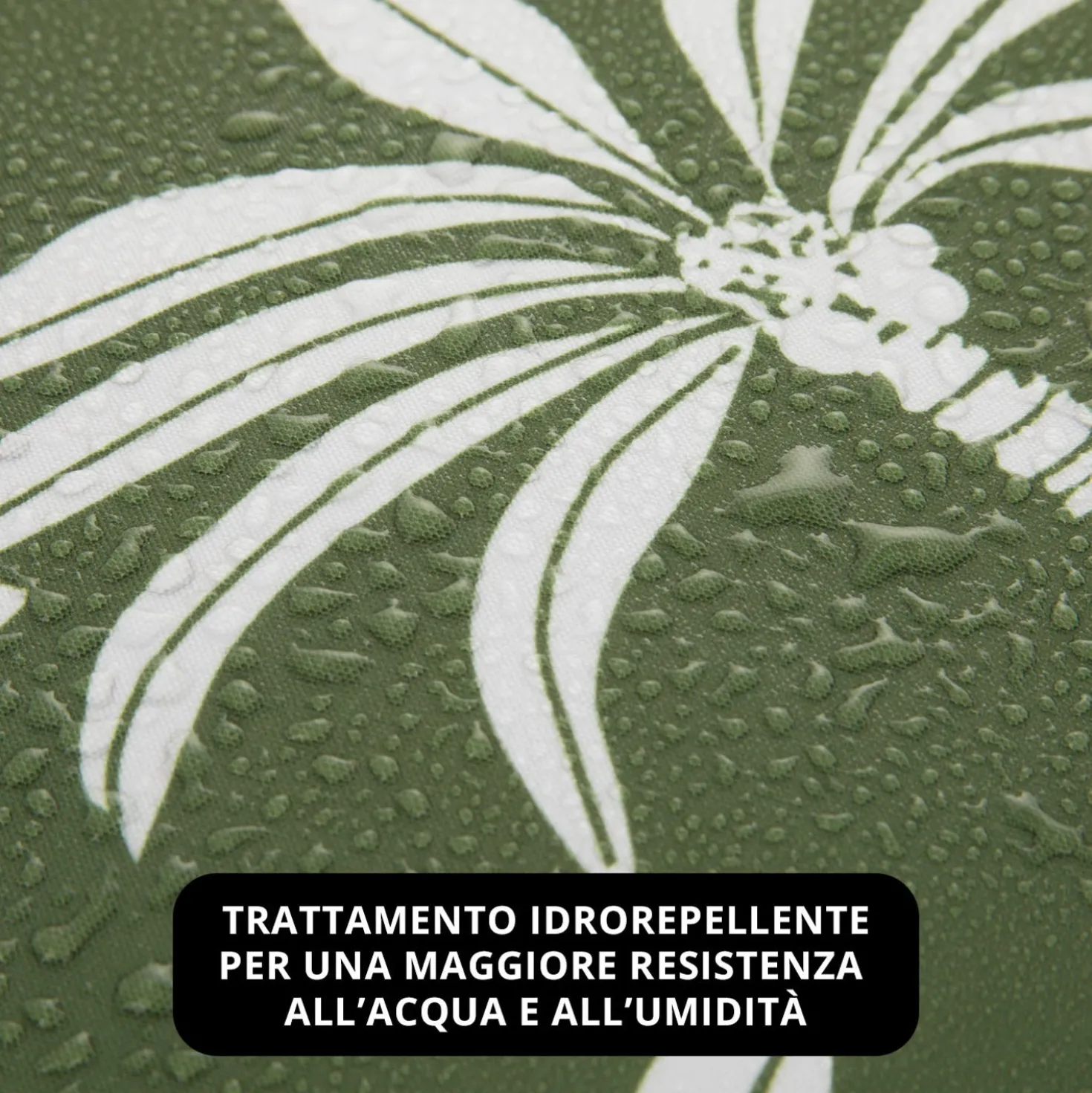 Cuscino arredo idrorepellente 50x50 cm palme verde