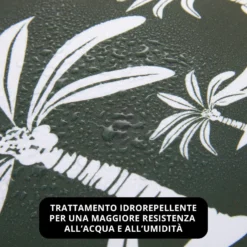 Cuscino arredo idrorepellente 40x40 cm palme grigio