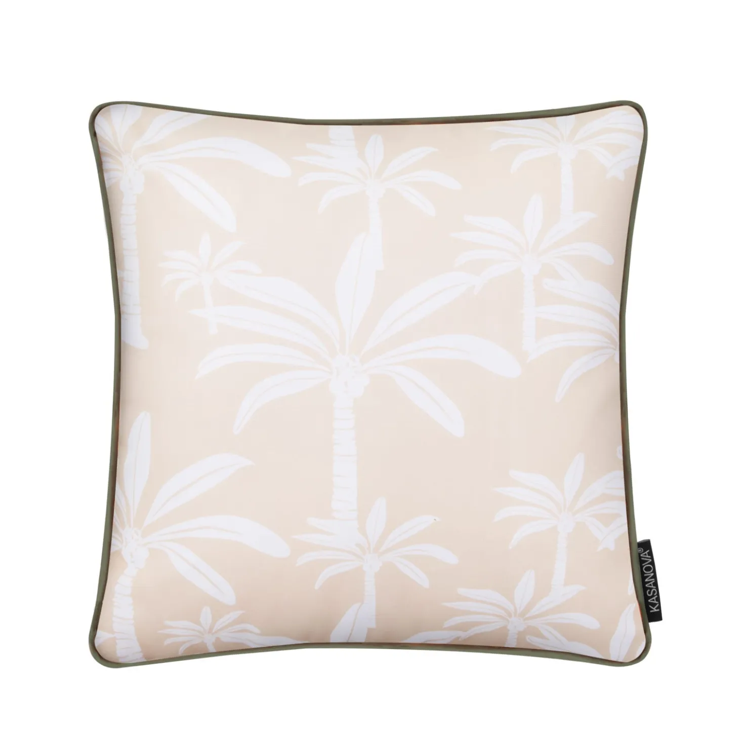 Cuscino arredo idrorepellente 40x40 cm palme beige