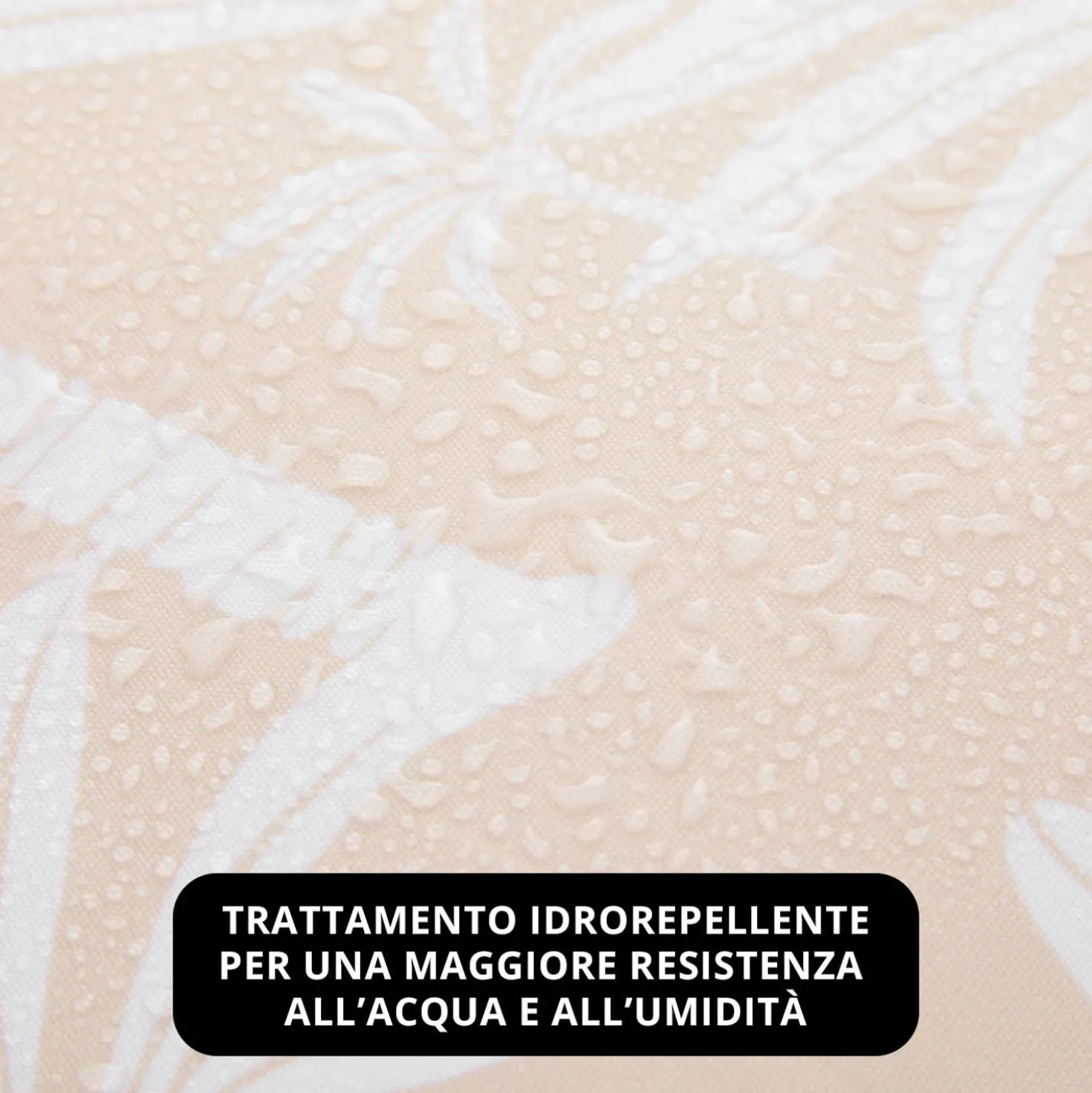 Cuscino arredo idrorepellente 40x40 cm palme beige