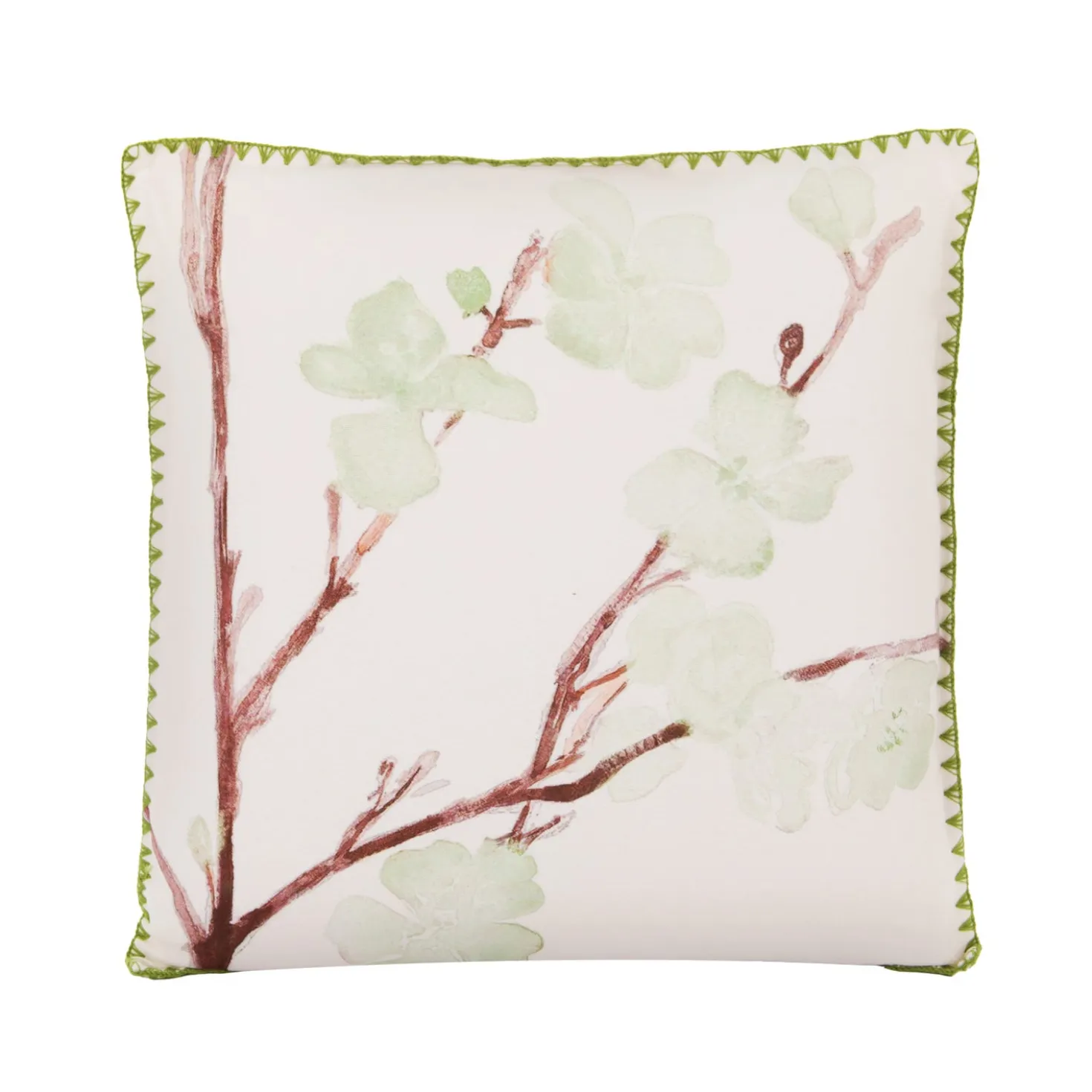 Cuscino divano 45x45 cm fiori verdi