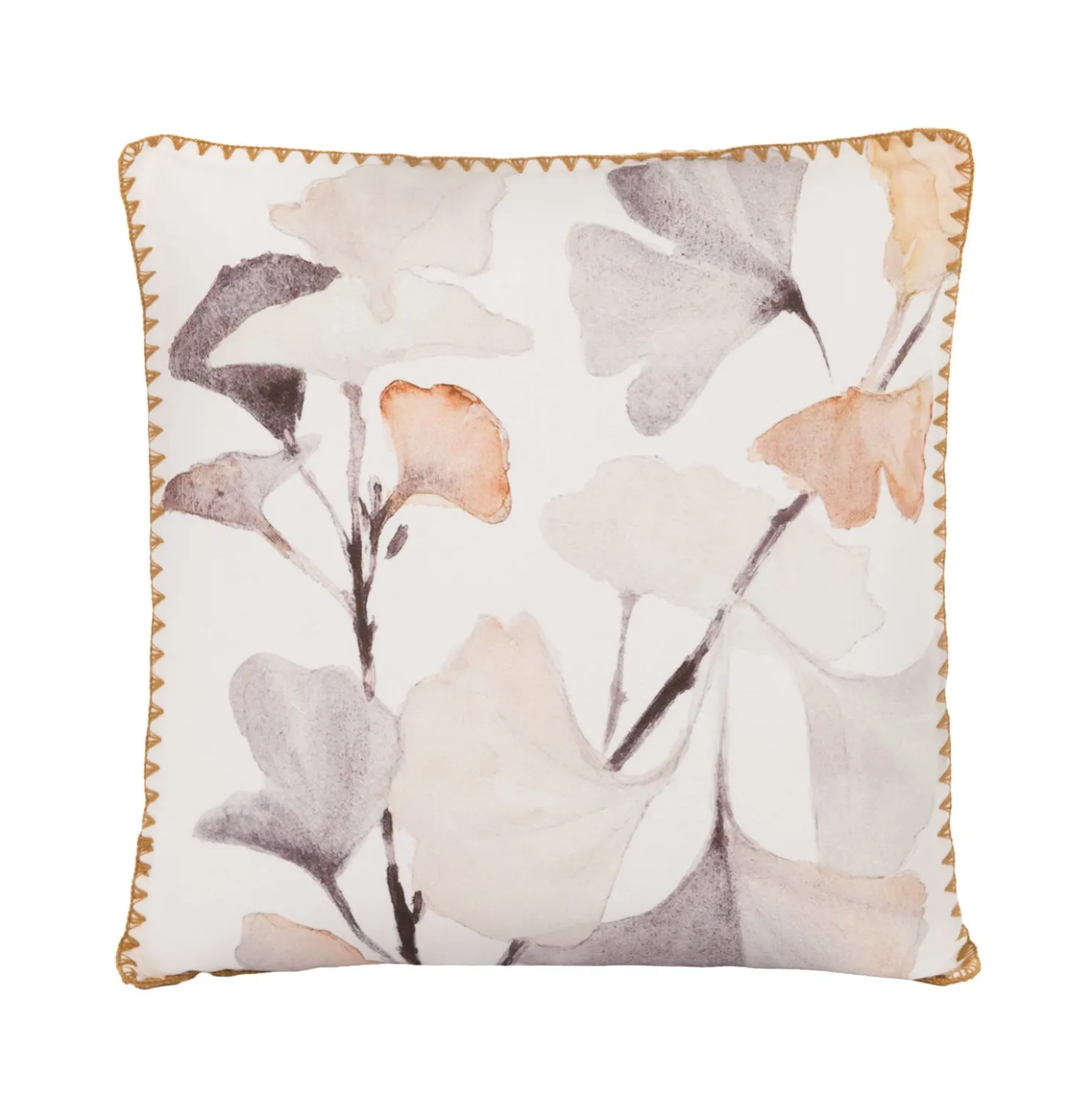 Cuscino divano 45x45 cm foglie ventaglio