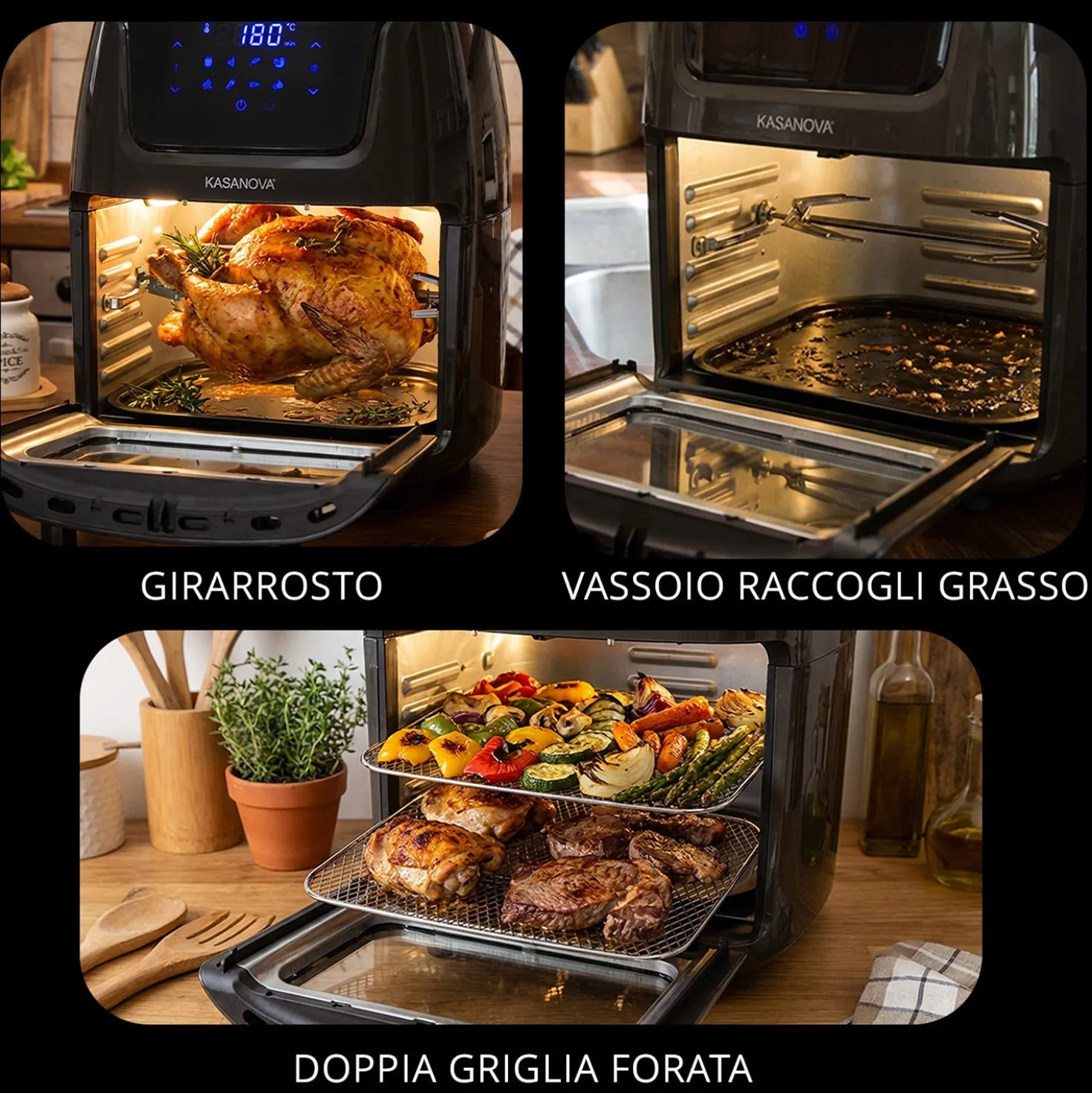Forno friggitrice digitale ad aria 12 litri