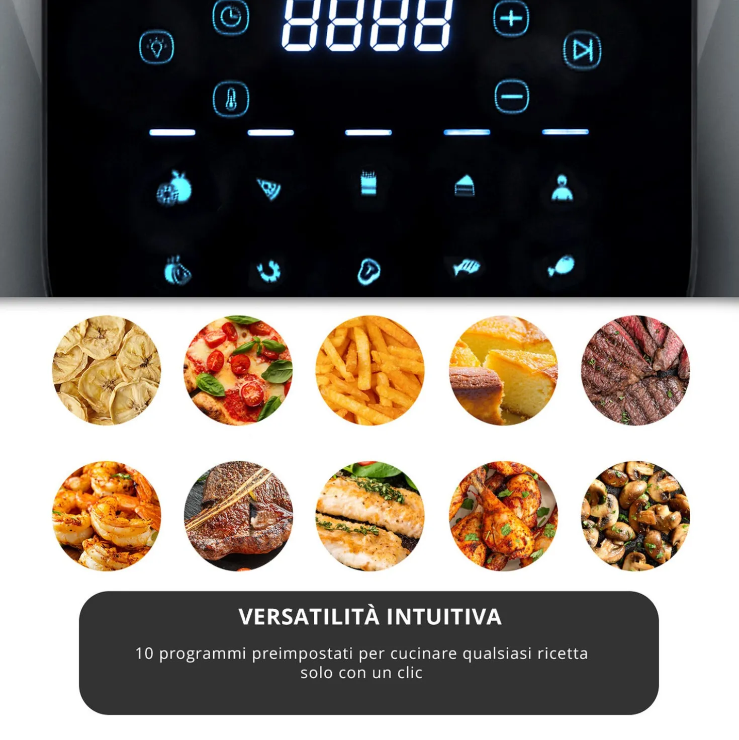 Friggitrice ad aria digitale 5,5 L con essiccatore
