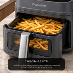 Friggitrice ad aria digitale 6,5 L doppia finestra
