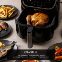Friggitrice ad aria digitale 7L 1450 W nera