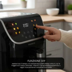 Friggitrice ad aria digitale 7L 1450 W nera