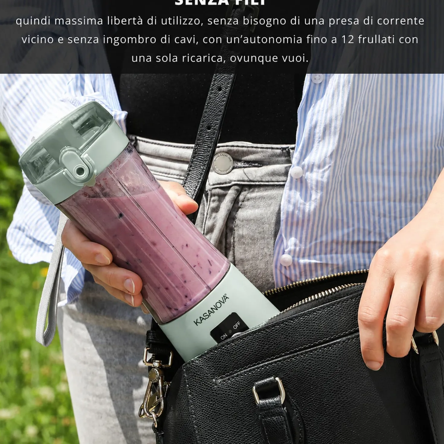 Frullatore portatile senza fili 350 ml giallo