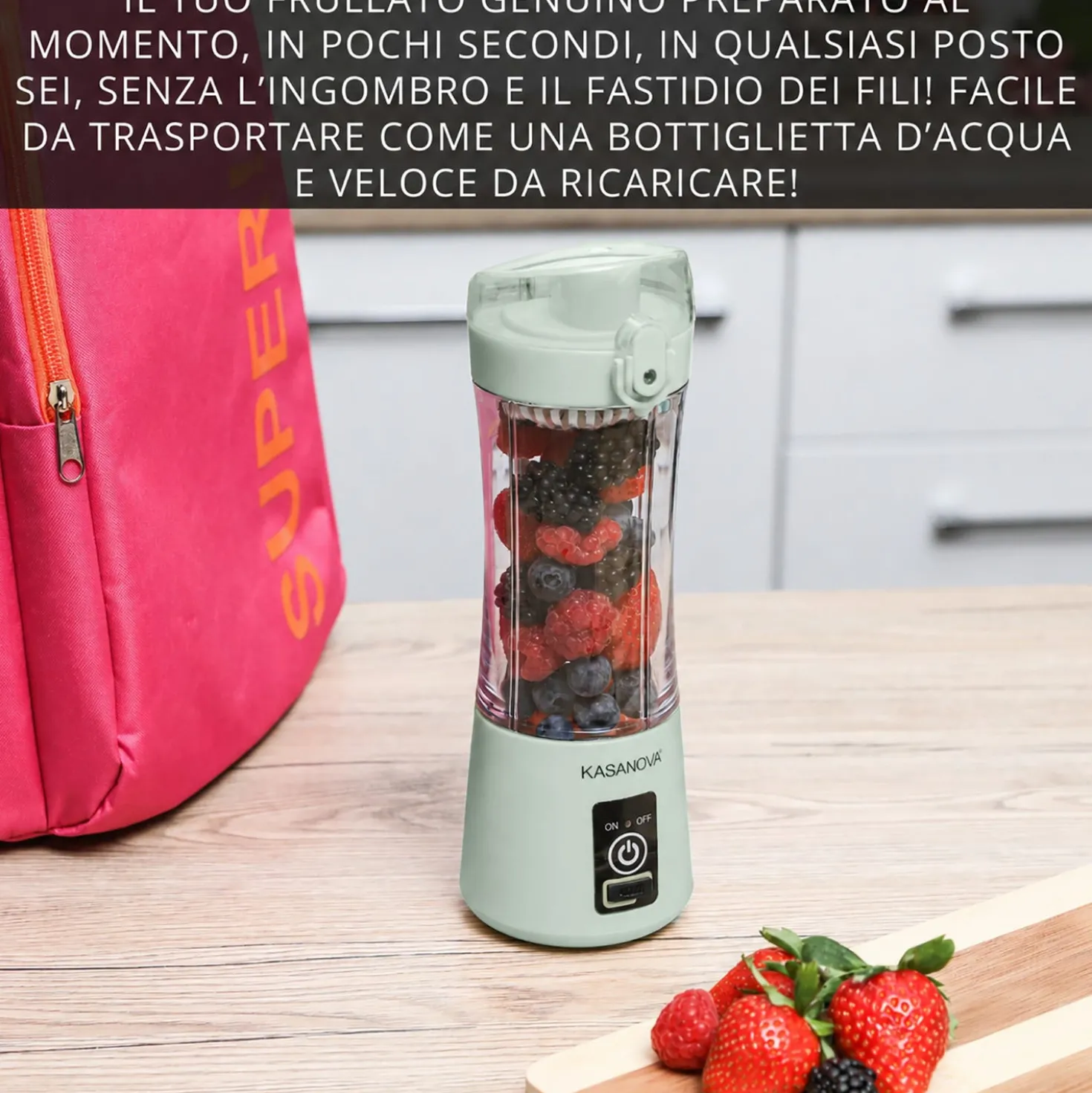 Frullatore portatile senza fili 350 ml giallo