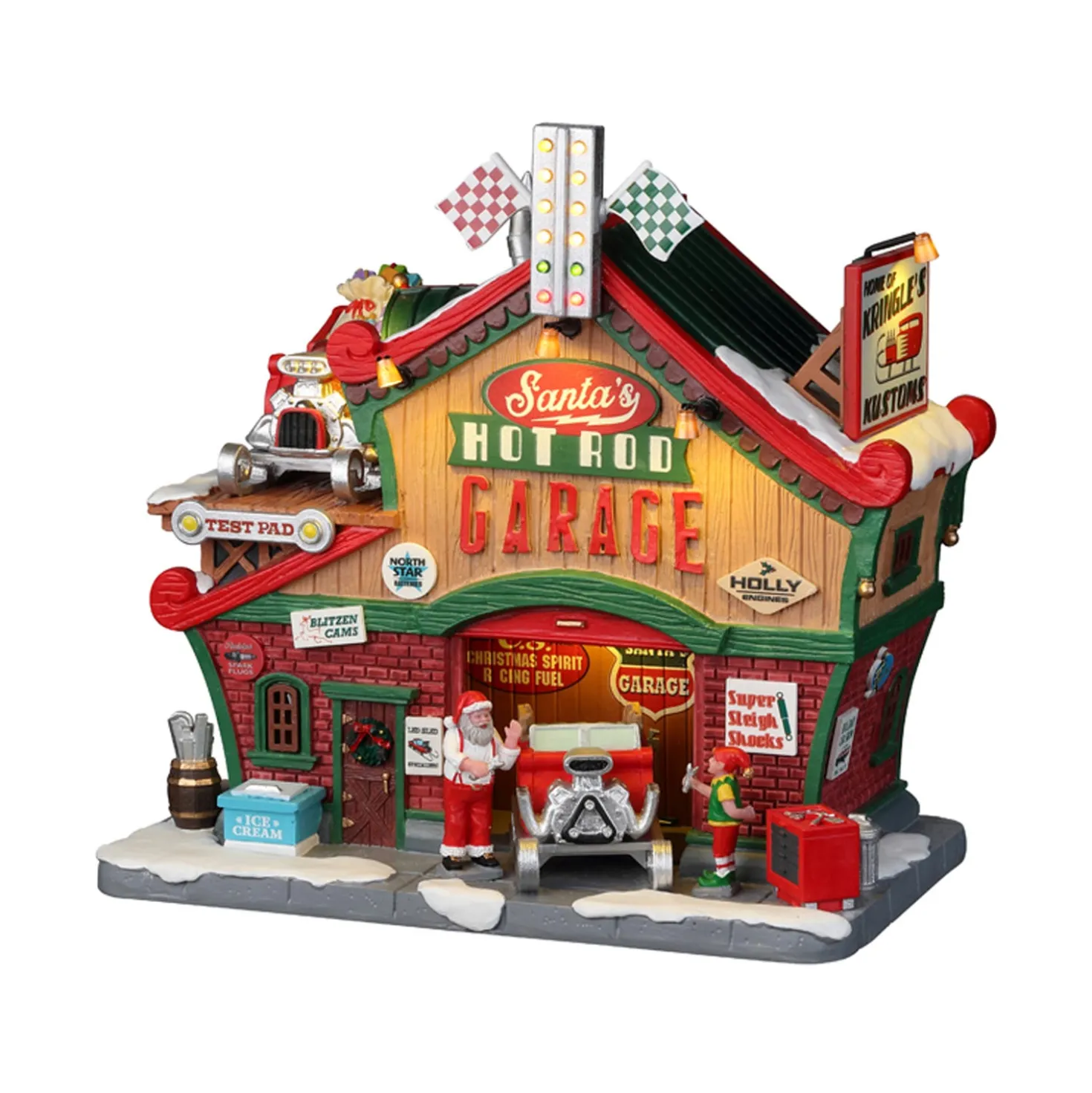 Garage di Babbo Natale Lemax decorazione Natale