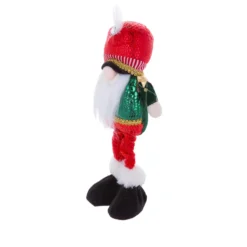 Gnomo Natale altezza 35 cm rosso verde