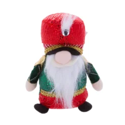 Gnomo Natale fermaporta 26 cm rosso verde