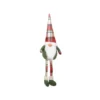 Gnomo natalizio 75 cm gambe molli con cappello tartan