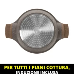 0% grassi tegame 24 cm, con coperchio
