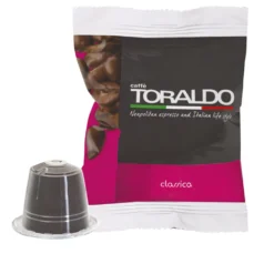 Kit Macchina caffè bianca e 100 capsule Classica Toraldo