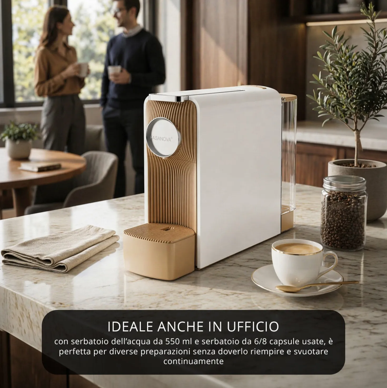 Kit Macchina caffè bianca e 100 capsule Classica Toraldo
