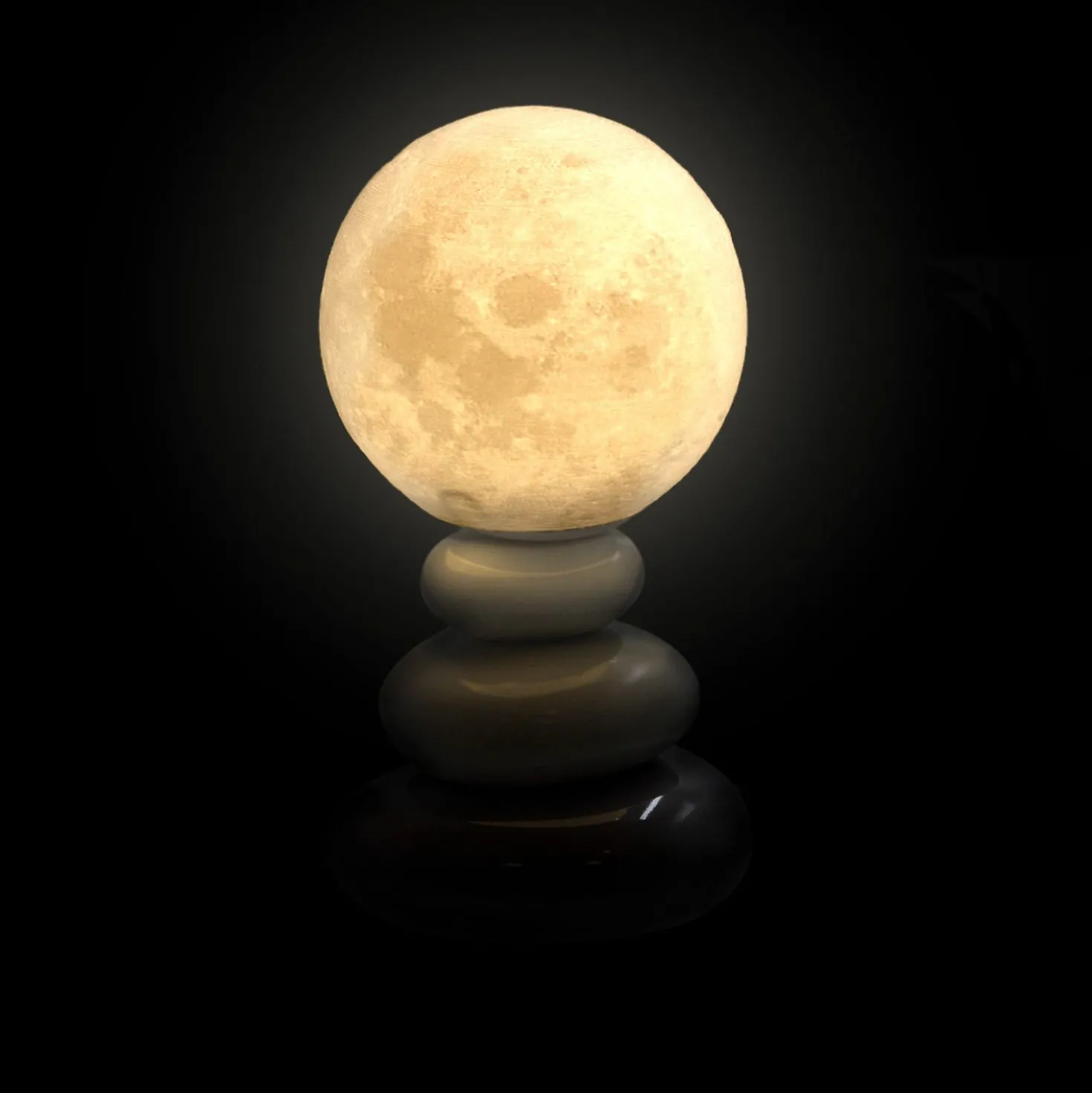 Lampada da tavola Luna ceramica con filo