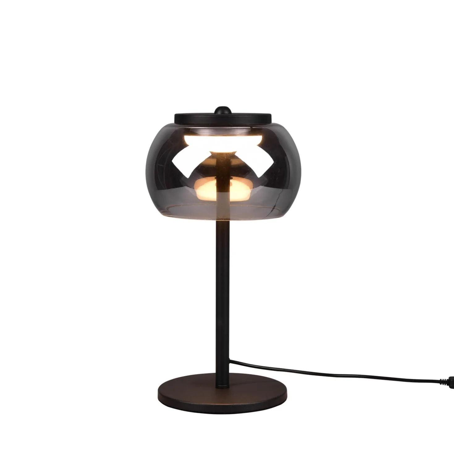 Lampada da tavolo nero opaco Madison Trio