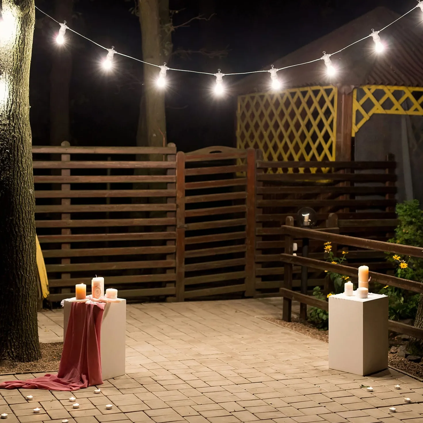 Luci da esterno 10 lampadine led a sfera bianco naturale