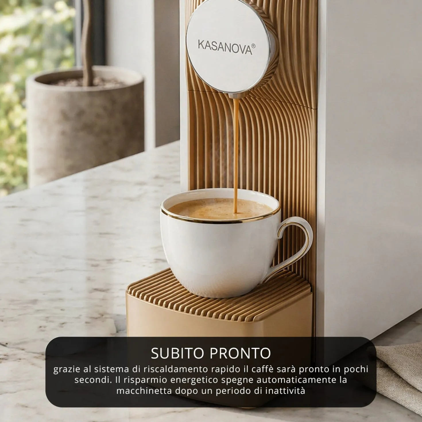 Macchina caffè bianca 1200 W compatibile Nespresso