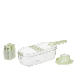 Mandolina 6 lame con contenitore verde