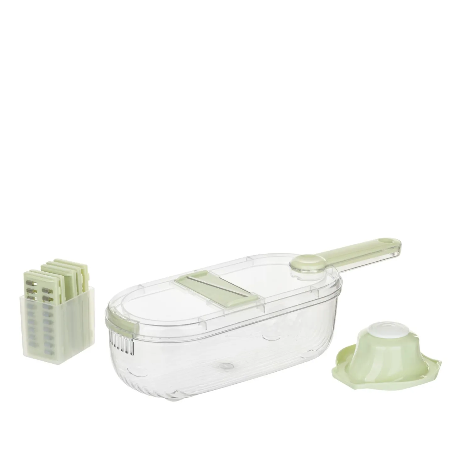Mandolina 6 lame con contenitore verde