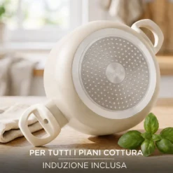 Mini casseruola 16 cm sabbia Cooking Therapy con coperchio