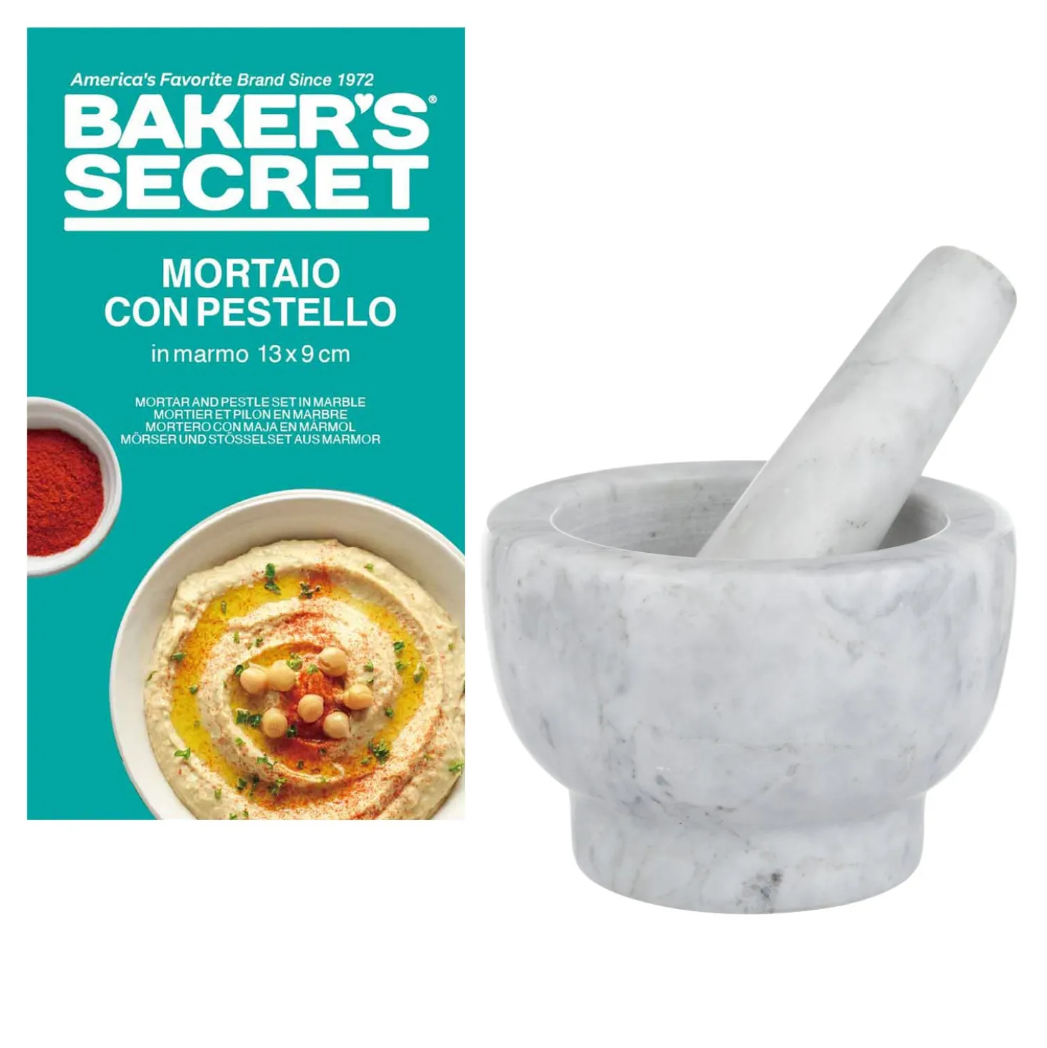 Mortaio con pestello in marmo Baker's Secret