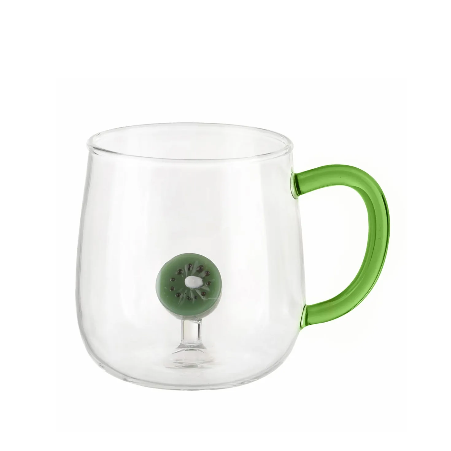 Mug in vetro borosilicato 380 ml kiwi