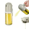 Oliera spray e versa vetro 550 ml tappo tondo tortora