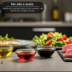 Oliera spray e versa vetro 550 ml tappo tondo tortora