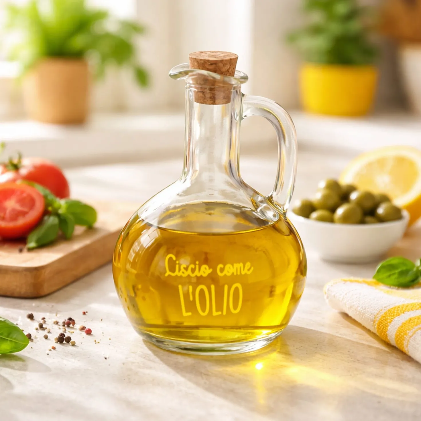 Oliera vetro 400 ml Liscio come l'olio Color Bloom