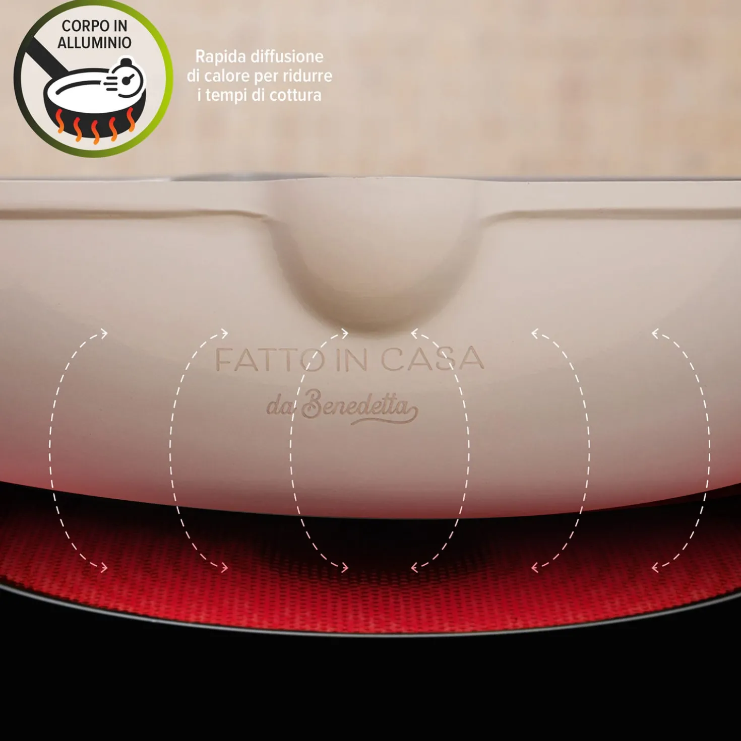 Padella alta induzione 24 cm con coperchio Fatto in casa da Benedetta