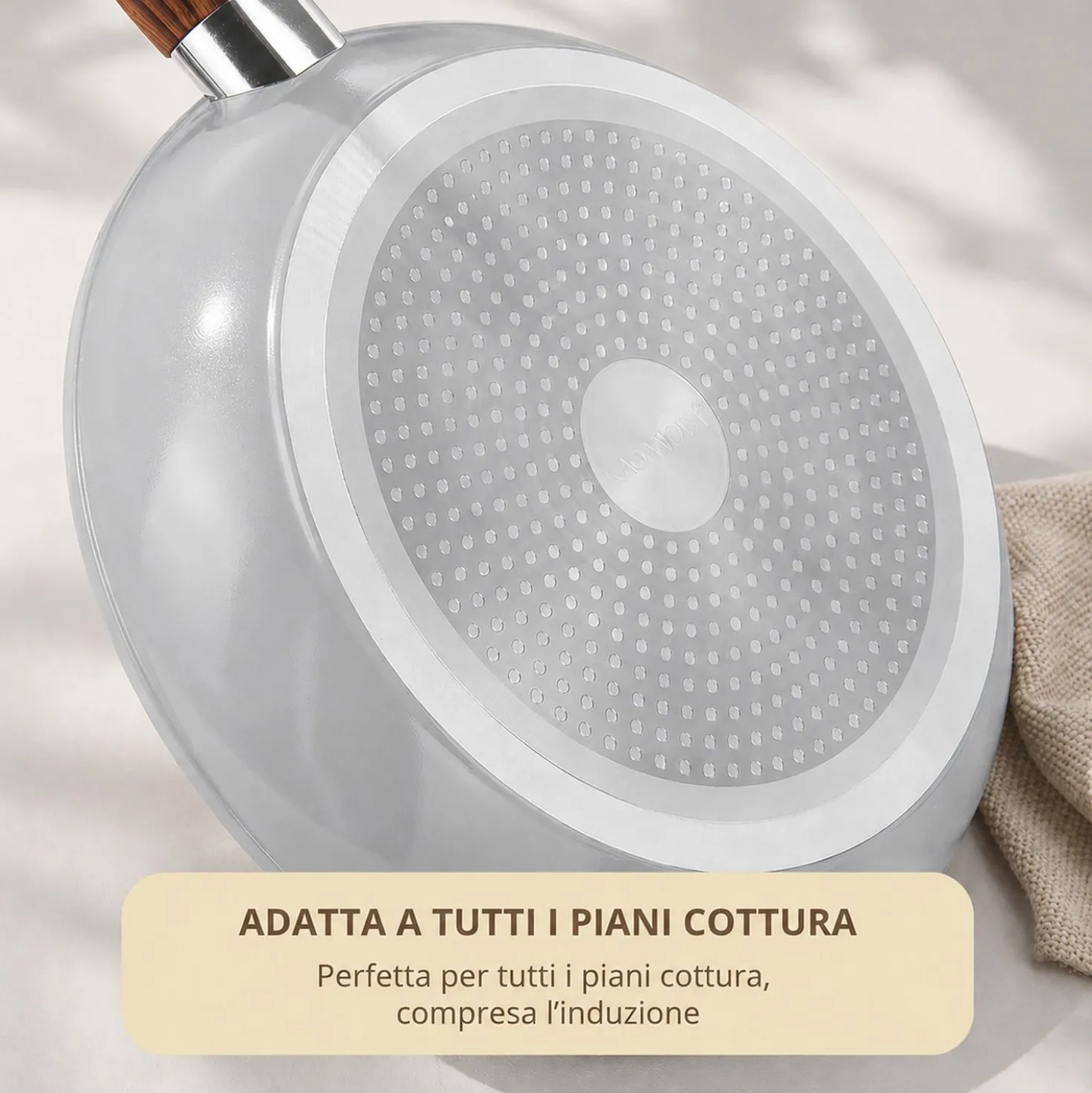 Padella 26 cm antiaderente ceramico New Ceramic grigio
