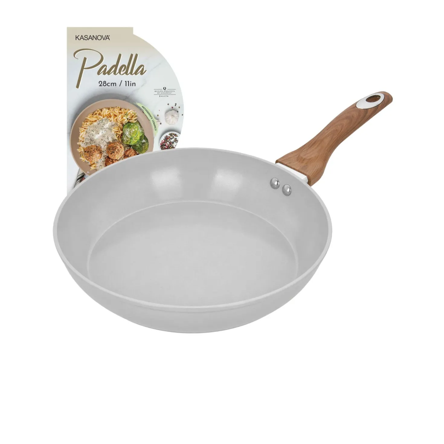 Padella 28 cm antiaderente ceramico New Ceramic grigio
