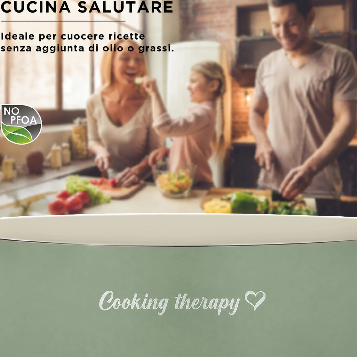Padella 22 cm avocado Cooking Therapy