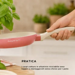 Padella 22 cm corallo Cooking Therapy