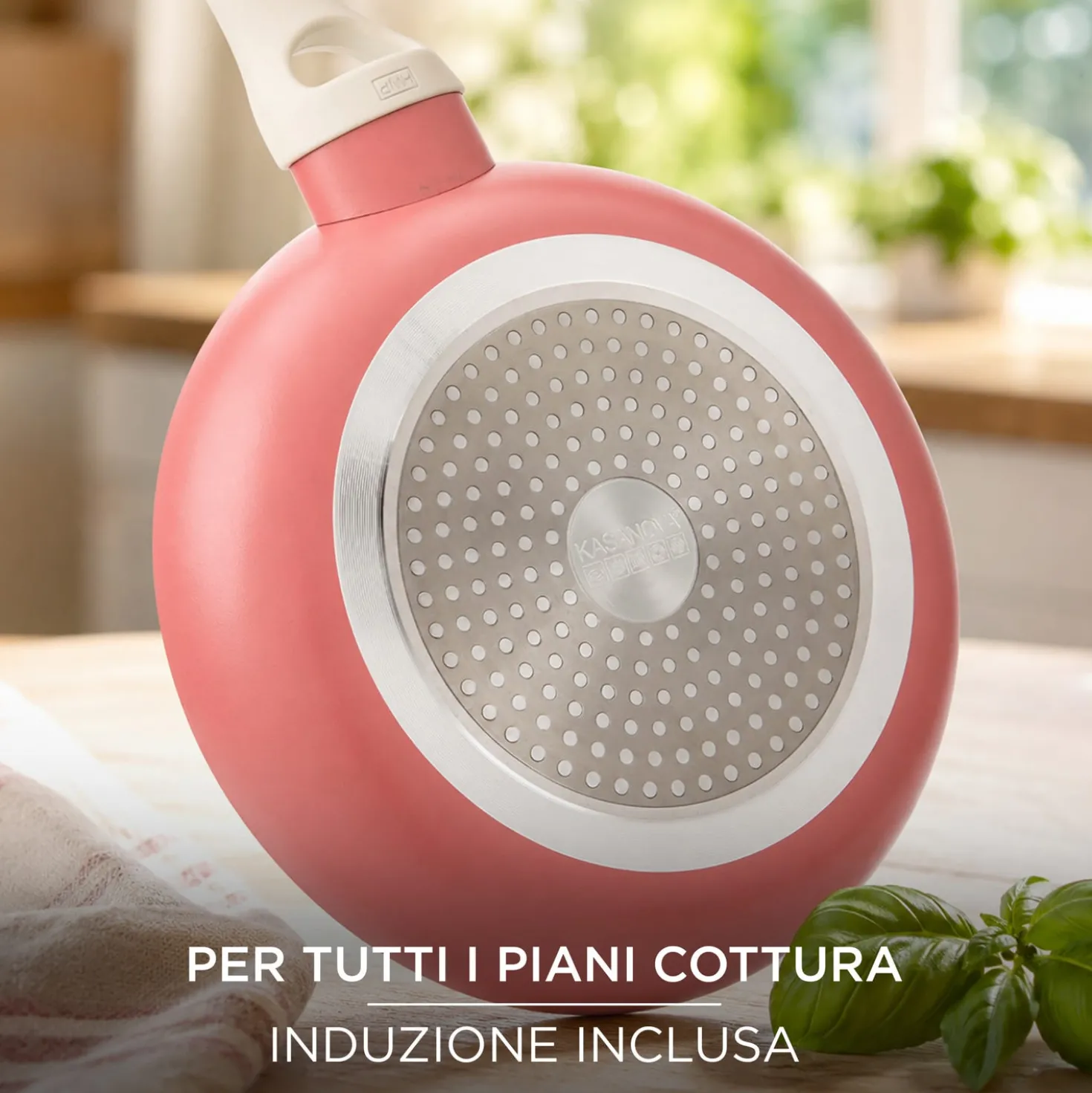 Padella 22 cm corallo Cooking Therapy