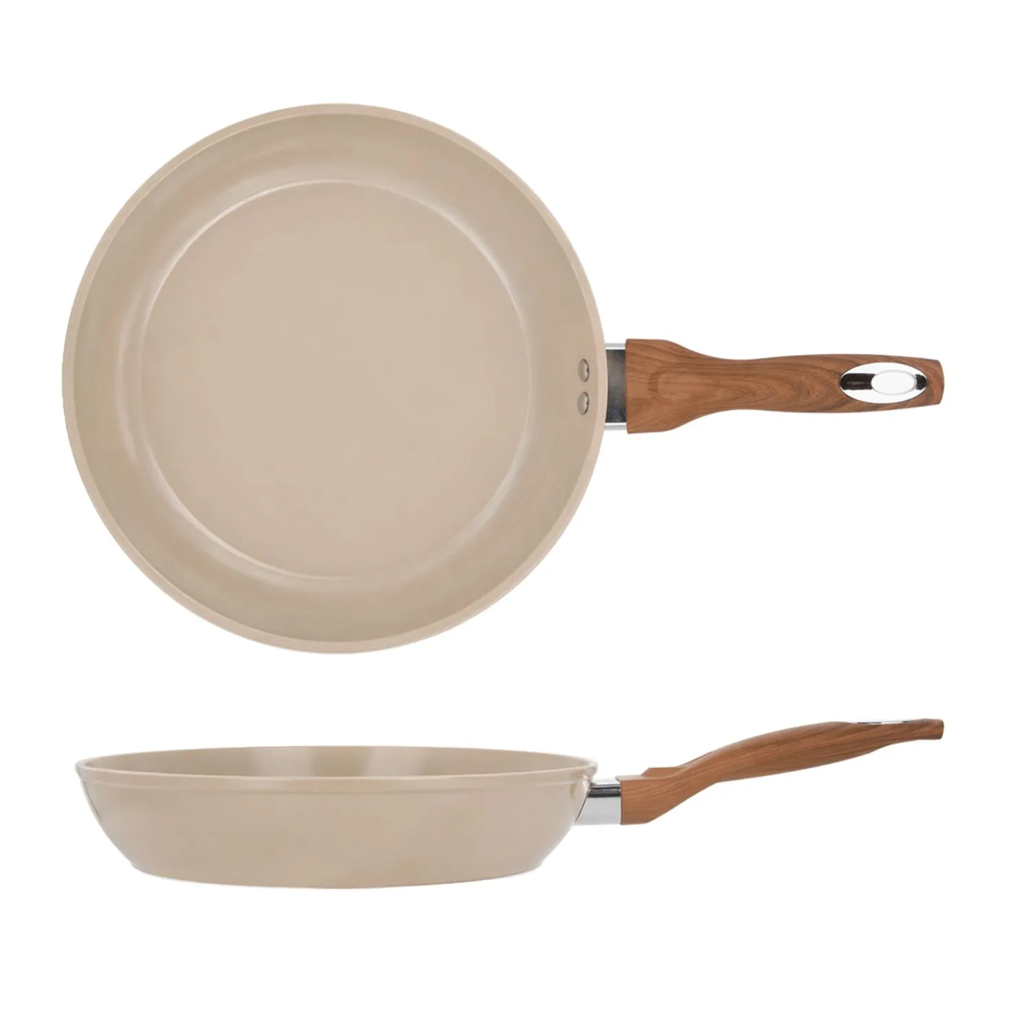 Padella 28 cm in ceramica taupe New Ceramic