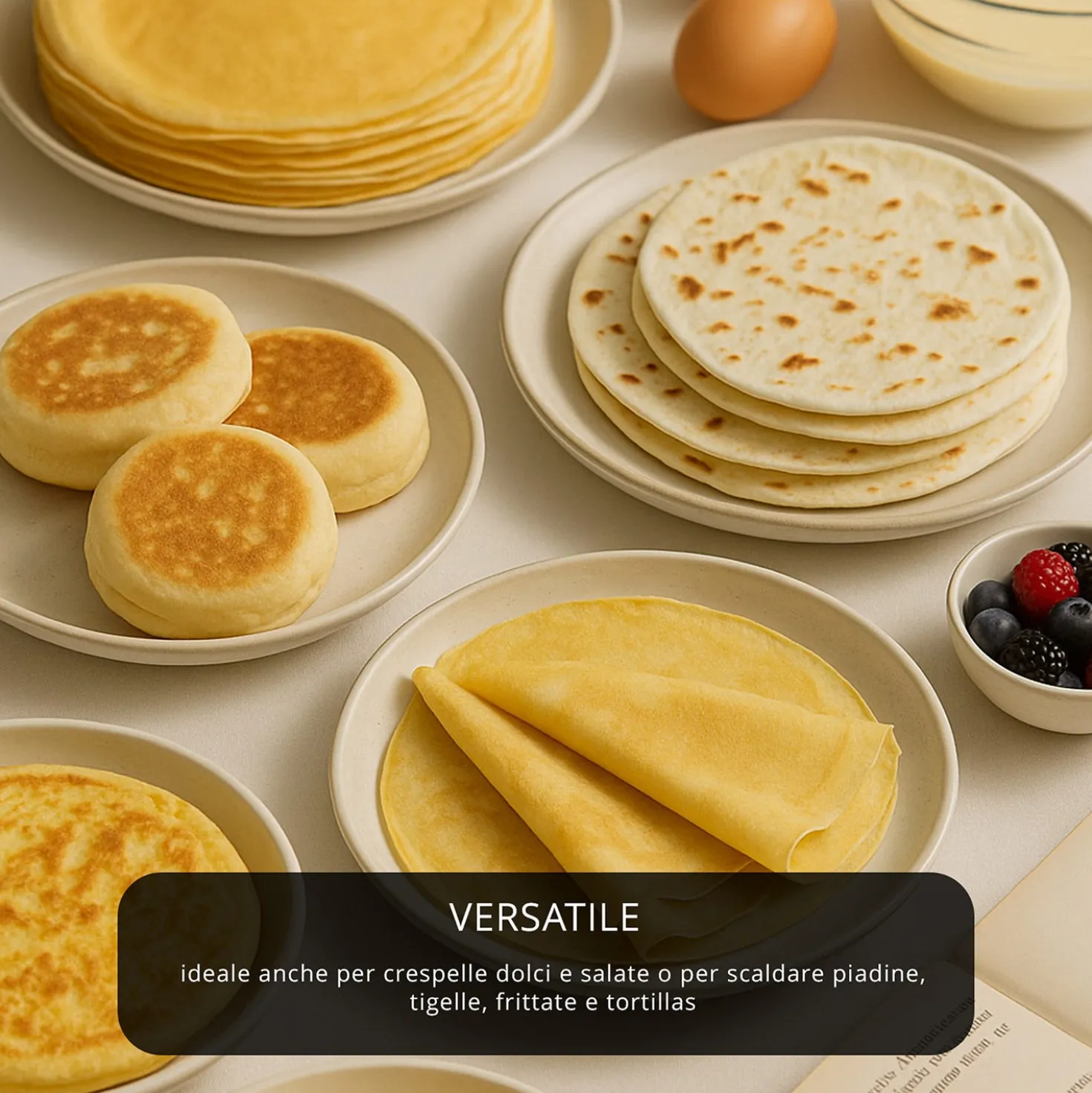 Padella crepes 28 cm con spatola Crepes Magie grigia